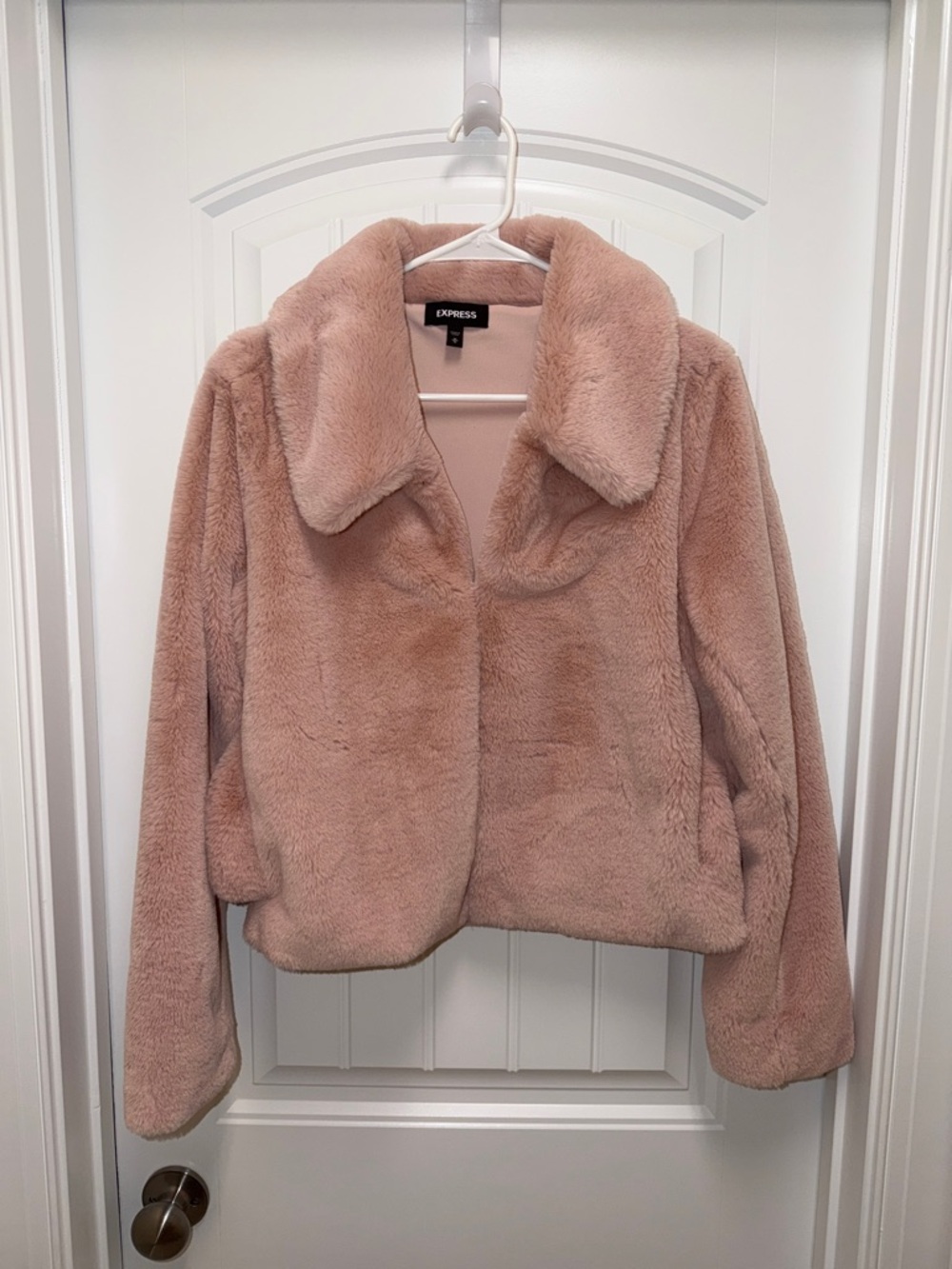 Plush Teddy Jacket in Dusty Pink